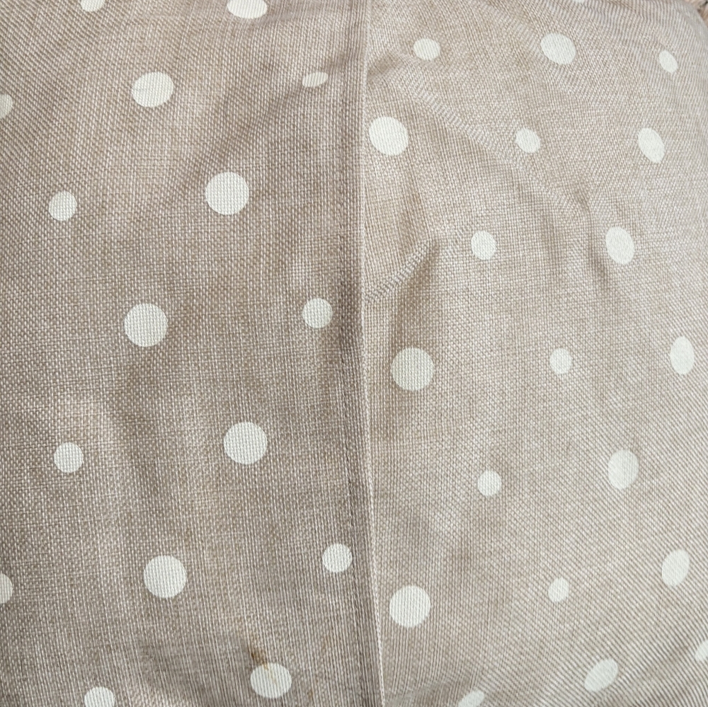Beige Polka Dot Beach Pillow - Picture 3 of 4